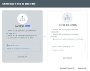 Verificar propiedad en Google Search Console